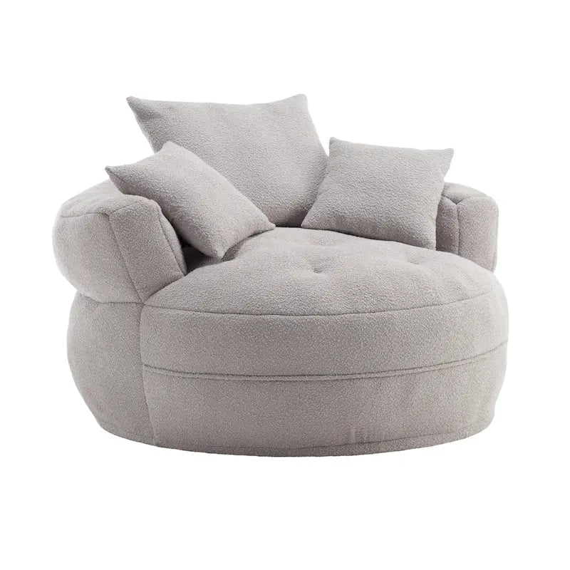 Round Lazy Sofa Chair ¨C White/Blue/Grey/Yellow/Orange/Rose Red/Navy/Green, Single & Couple Seat