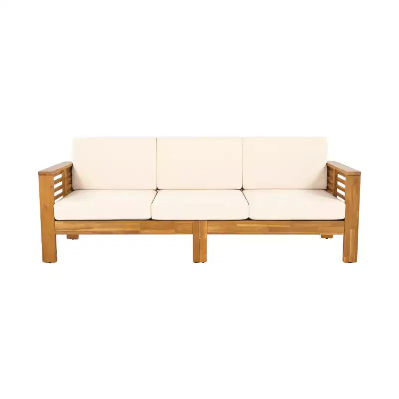 Christopher Knight Home Nolan Outdoor Shutter-styled Paneling Acacia Wood Seating Set with Cushions