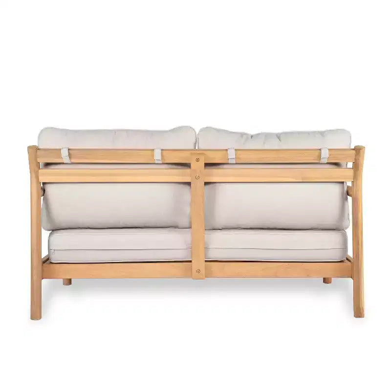 Christopher Knight Home Shane Rustic Outdoor Acacia Wood Upholstered Loveseat and Coffee Table Set