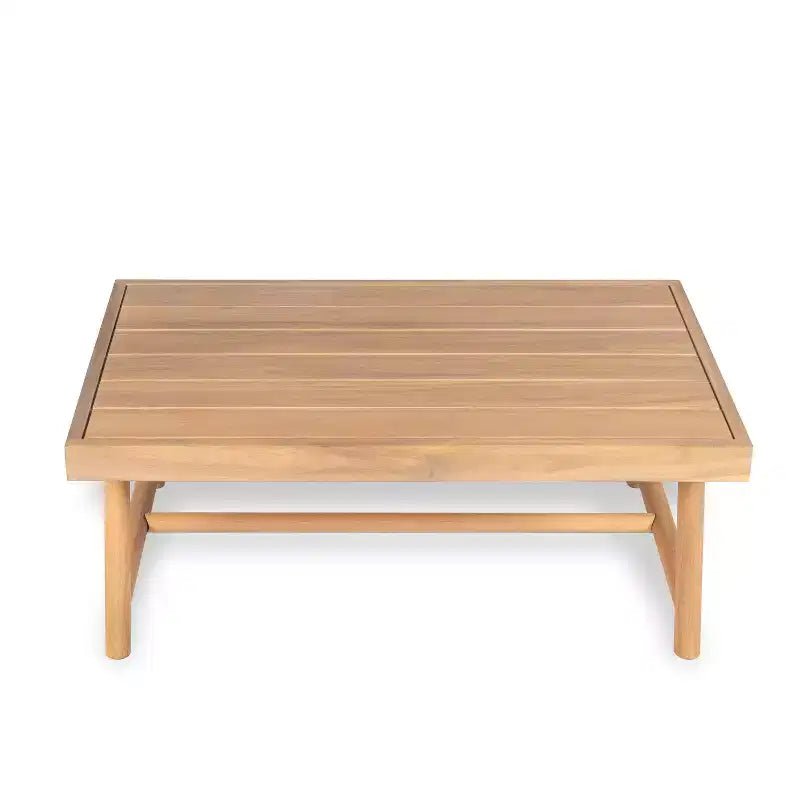 Christopher Knight Home Shane Rustic Outdoor Acacia Wood Upholstered Club Chair and Coffee Table Set