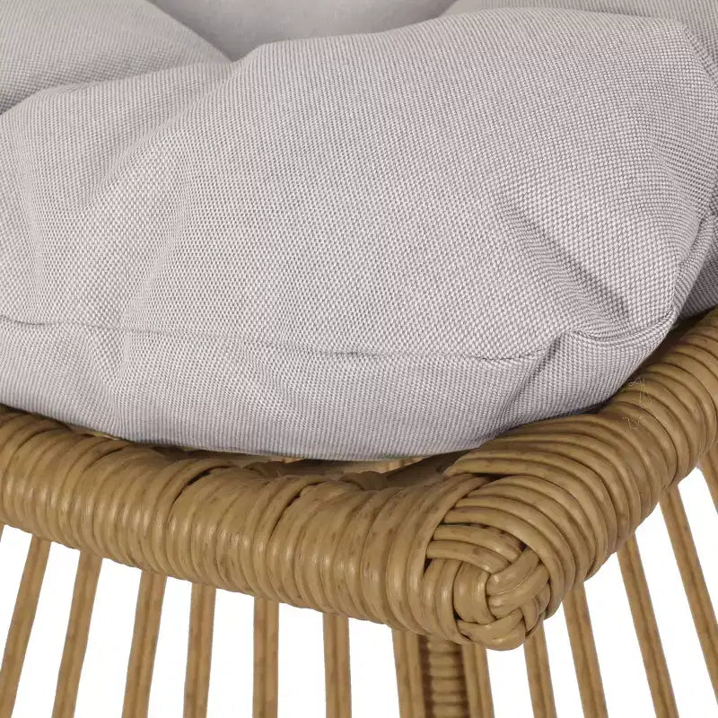 Christopher Knight Home Berton Outdoor Wicker Club Chairs and Side Table Set with Cushion