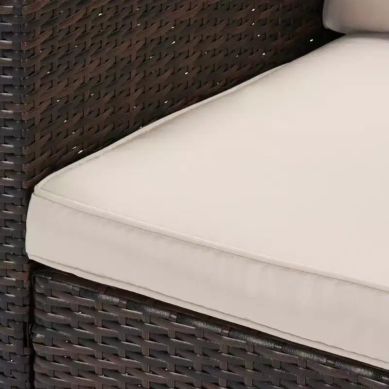 5 Piece Conversation Patio Sets with Cushions, Storage Coffee Table and Side Table