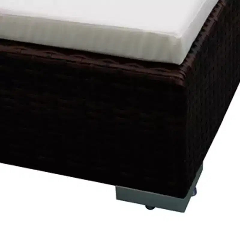 vidaXL Patio Furniture Set Set of 12 Brown Powder-coated steel Large