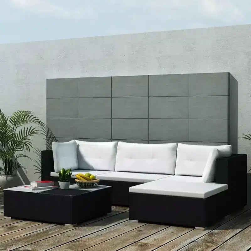 vidaXL Lounge Set Black