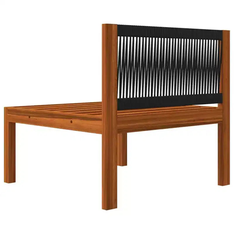 vidaXL Solid Acacia Wood 4-Piece Patio Lounge Set, Durably Constructed and Weather-Resistant with Cream Cushions for Ultimate Comfort