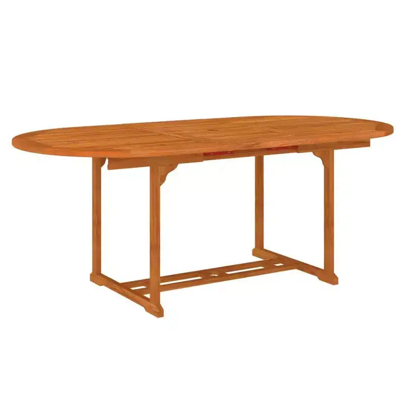 vidaXL Patio Dining Set Outdoor Extendable Table and Chair Solid Eucalyptus Wood