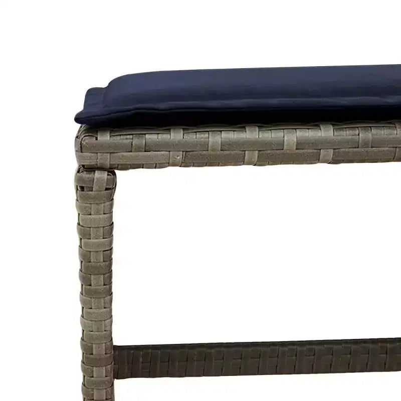 vidaXL Patio Dining Set Set of 8 Gray