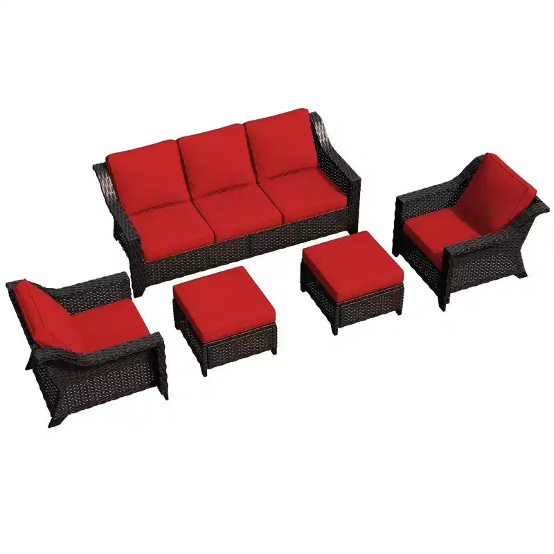 UPTIOT 5-Piece Outdoor Conversation Set
