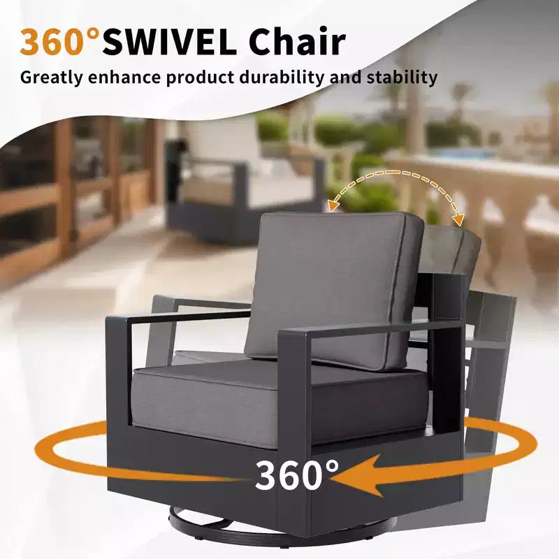 UPTIOT 6-Piece Outdoor Patio Conversation Set