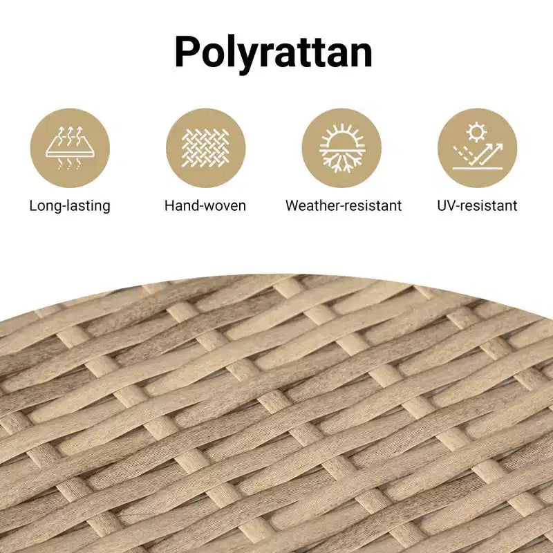 vidaXL Patio Dining Set with Cushions in Poly Rattan