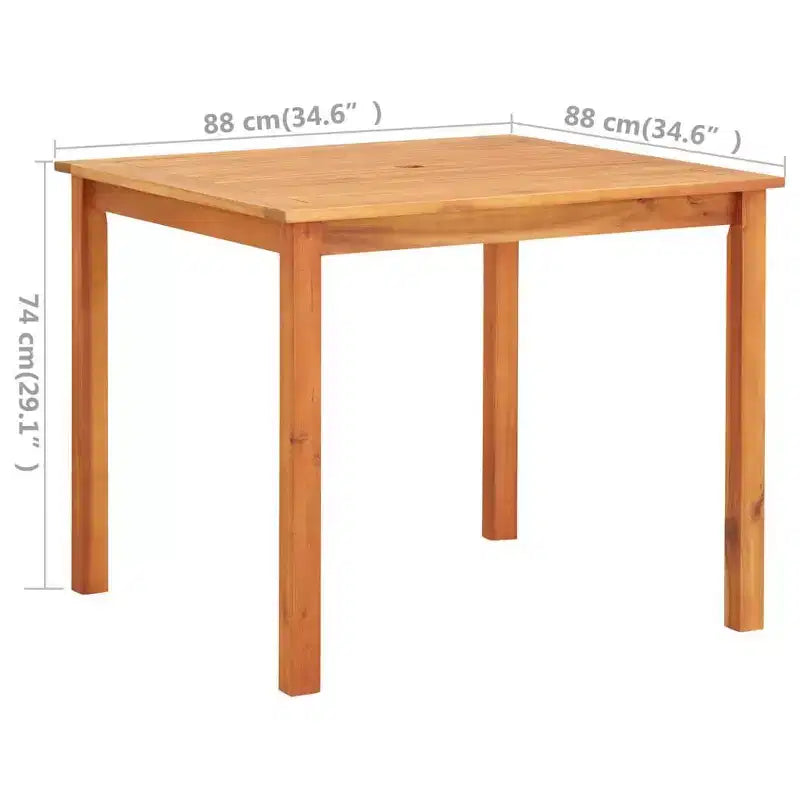 vidaXL Solid Acacia Wood 3/Outdoor Dining Set with Cushions
