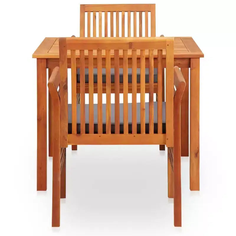 vidaXL Solid Acacia Wood 3/Outdoor Dining Set with Cushions