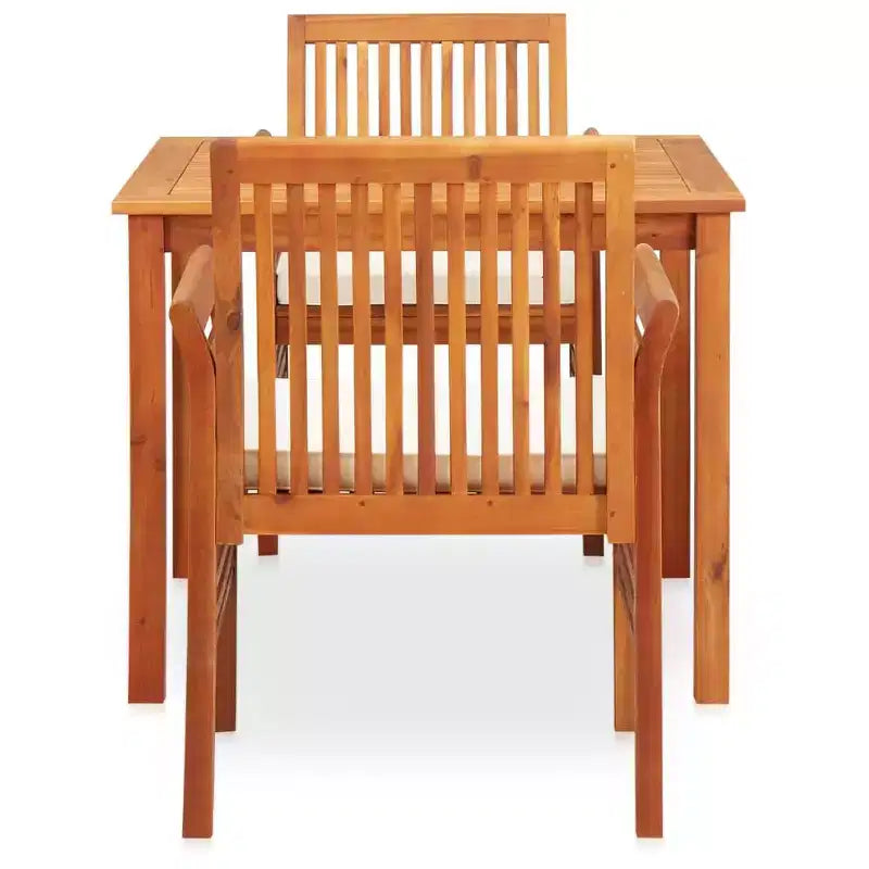 vidaXL Solid Acacia Wood 3/Outdoor Dining Set with Cushions
