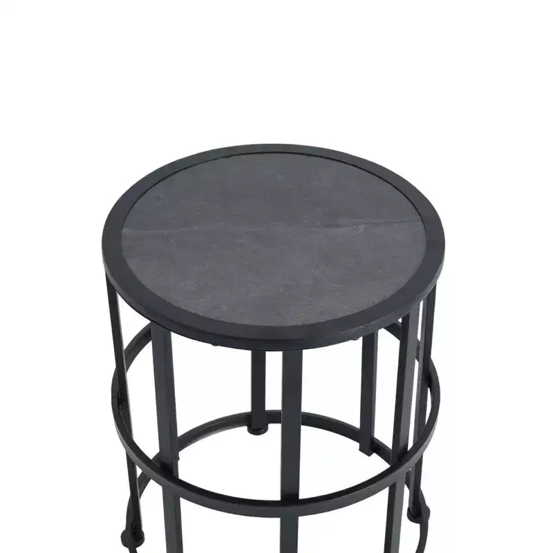 Christopher Knight Home Hannelore 2 Piece Outdoor Rattan Rocking Chair with Ceramic Tile End Table