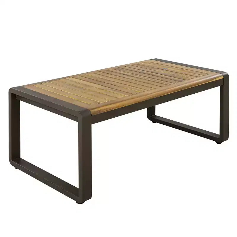 Polibi 4-Piece Outdoor Patio Conversation Set with Removable Cushions