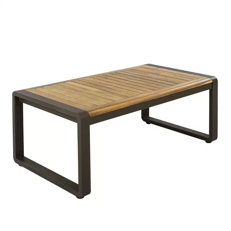 Polibi 4-Piece Outdoor Patio Conversation Set with Removable Cushions