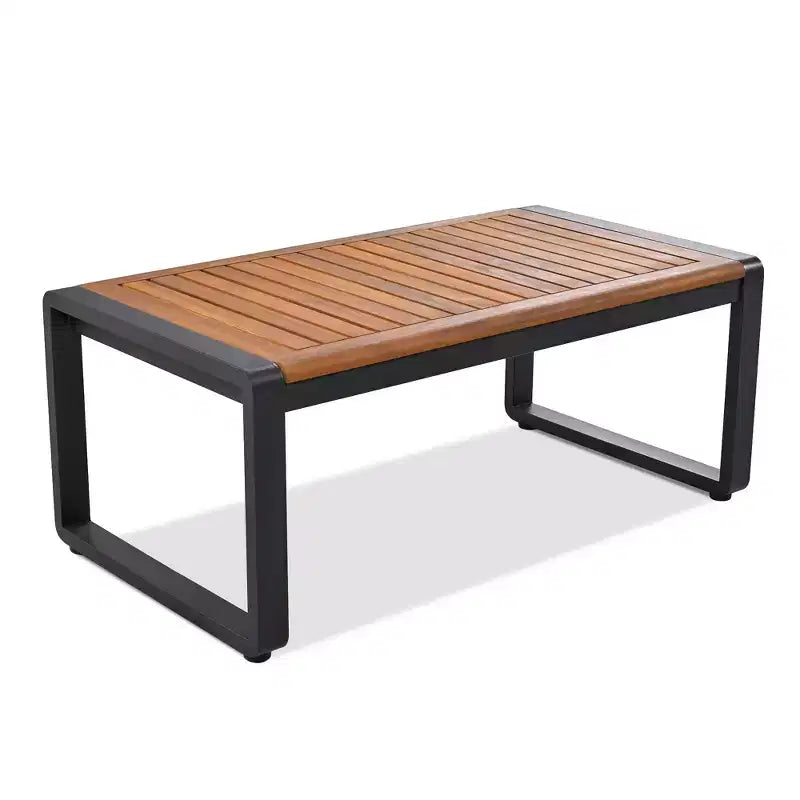 Polibi 4-Piece Outdoor Patio Conversation Set with Removable Cushions