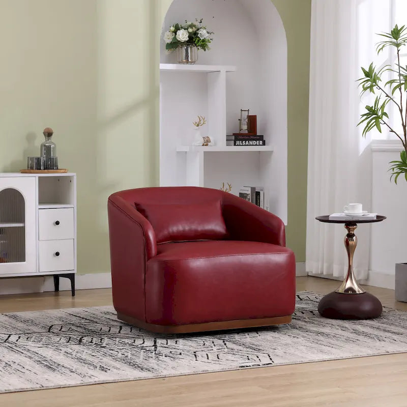 Swivel Barrel Chair,Comfy Round Accent Sofa Chair,360 Degree Swivel Barrel Club Chair,Leisure Arm Chair for Nursery