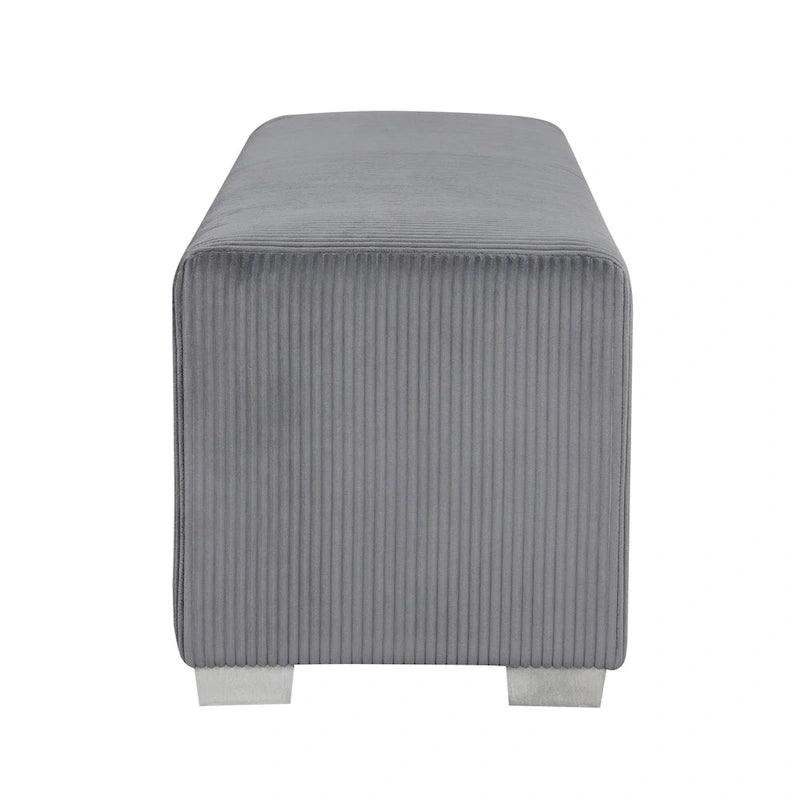 Chenille-Sitzbank mit Kamin-Simulator und Bluetooth-Audio