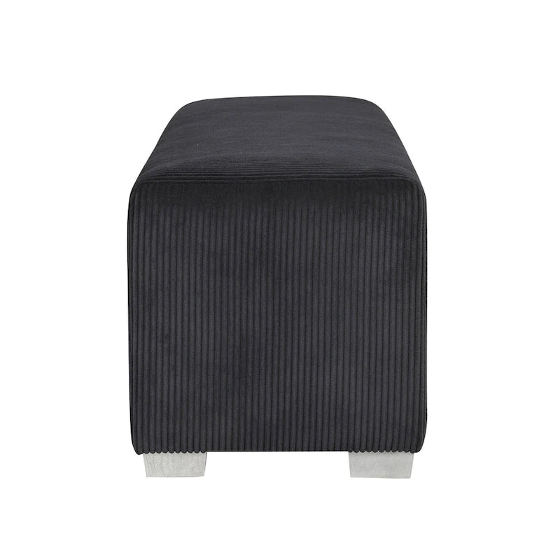 Chenille-Sitzbank mit Kamin-Simulator und Bluetooth-Audio