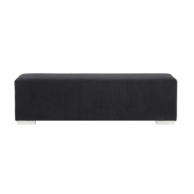 Chenille-Sitzbank mit Kamin-Simulator und Bluetooth-Audio