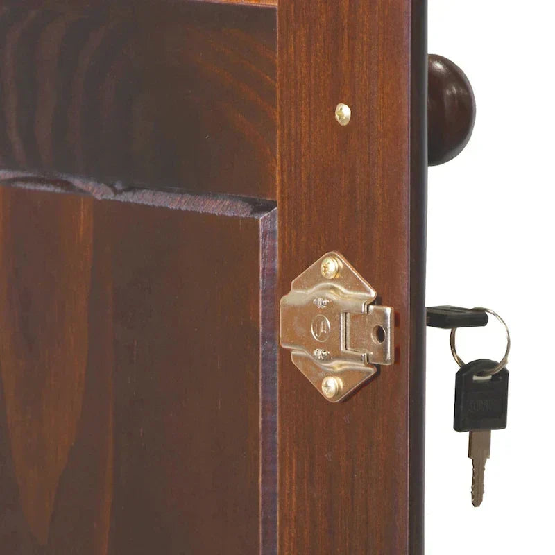 3-Door Wardrobe Armoire - White/Mocha/Java - Solid Wood