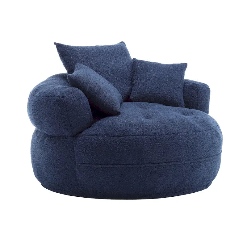 Round Lazy Sofa Chair ¨C White/Blue/Grey/Yellow/Orange/Rose Red/Navy/Green, Single & Couple Seat