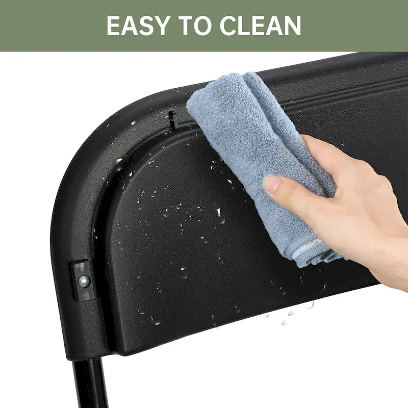 10 Pack Plastic Folding Chair 350lb. Capacity for Events Office Wedding Party Picnic Kitchen Dining