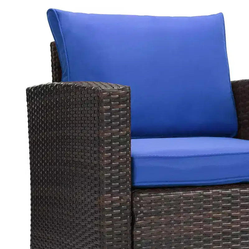 4pc Wicker Outdoor Conversation Set - EDYO LIVING