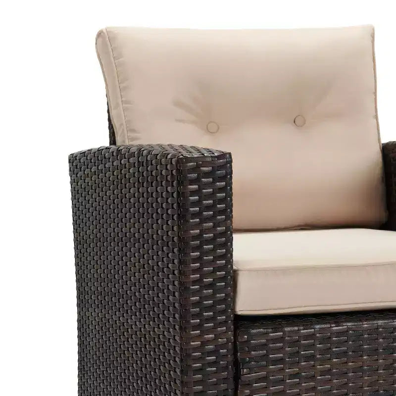4pc Wicker Outdoor Conversation Set - EDYO LIVING