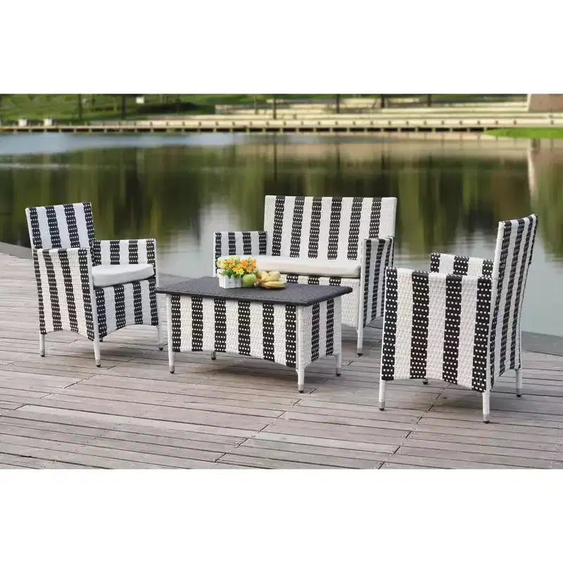 Figueroa 4 Piece Patio Set - Indoor/Outdoor - PAT2508 - Safavieh