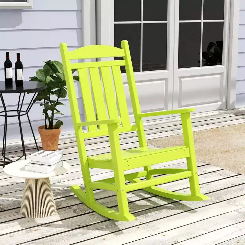 WestinTrends 3 Piece Outdoor Porch Rocking Chairs with Round Side Table Set
