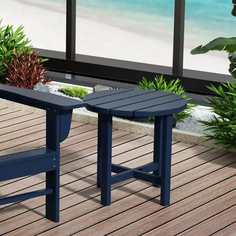 WestinTrends 3 Piece Outdoor Porch Rocking Chairs with Round Side Table Set