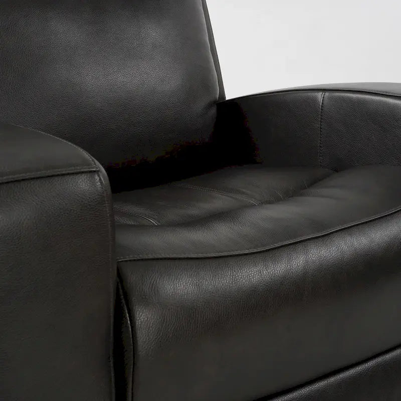 37 Zoll Top-Grain-Leder Power-Gleiter-Liegesessel mit USB-Ladefunktion und verstellbarer Kopfstütze