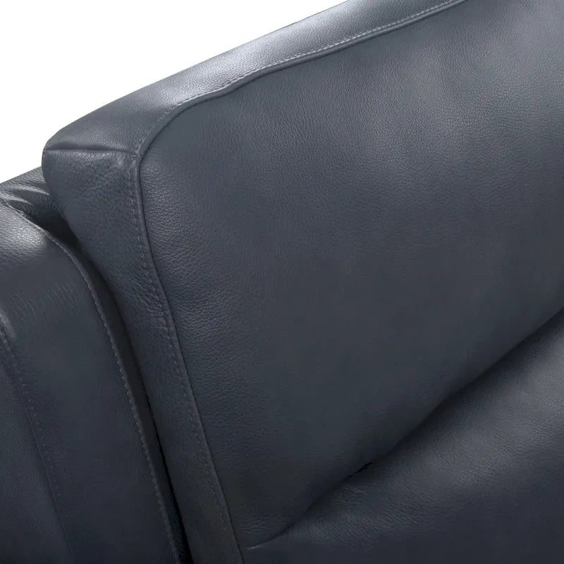 37 Zoll Top-Grain-Leder Power-Gleiter-Liegesessel mit USB-Ladefunktion und verstellbarer Kopfstütze