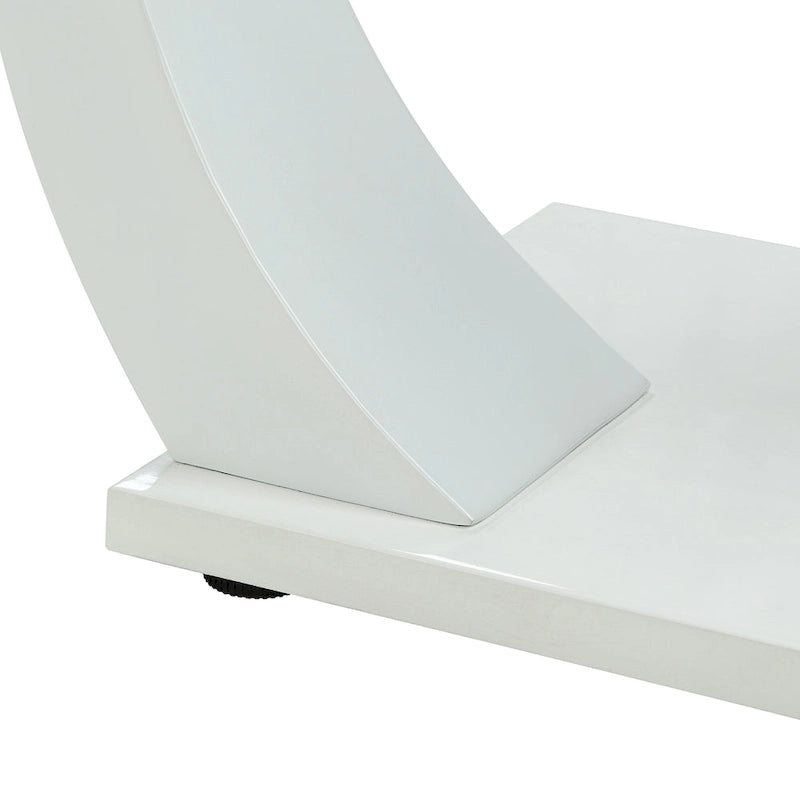 Moderner Couchtisch mit 50-Zoll-Glasplatte und Doppelsockel