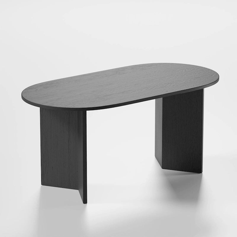Nordischer Esstisch aus Massivholz, oval, für 6 Personen