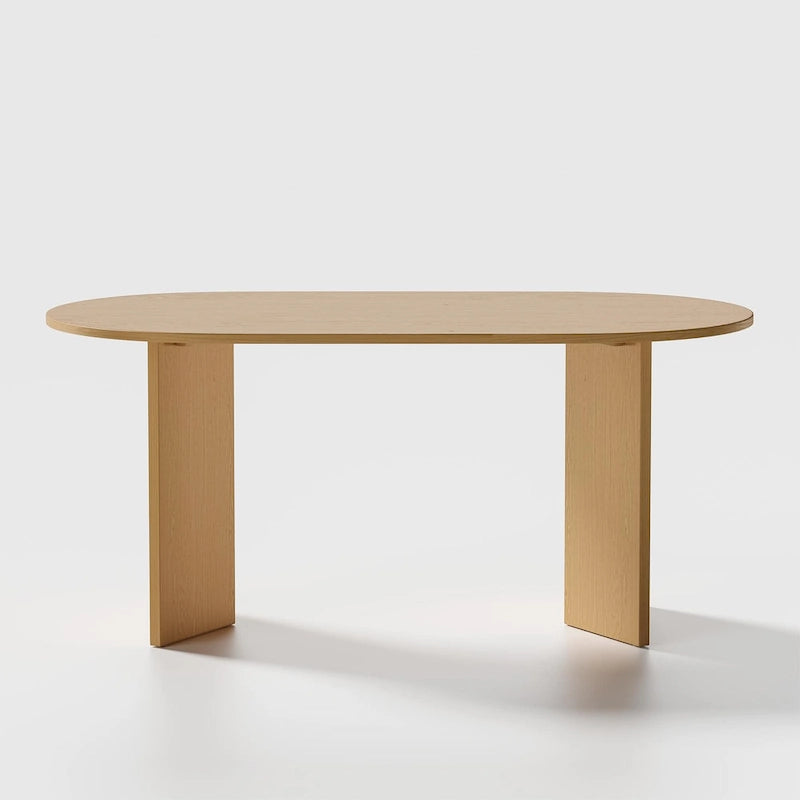 Nordischer Esstisch aus Massivholz, oval, für 6 Personen
