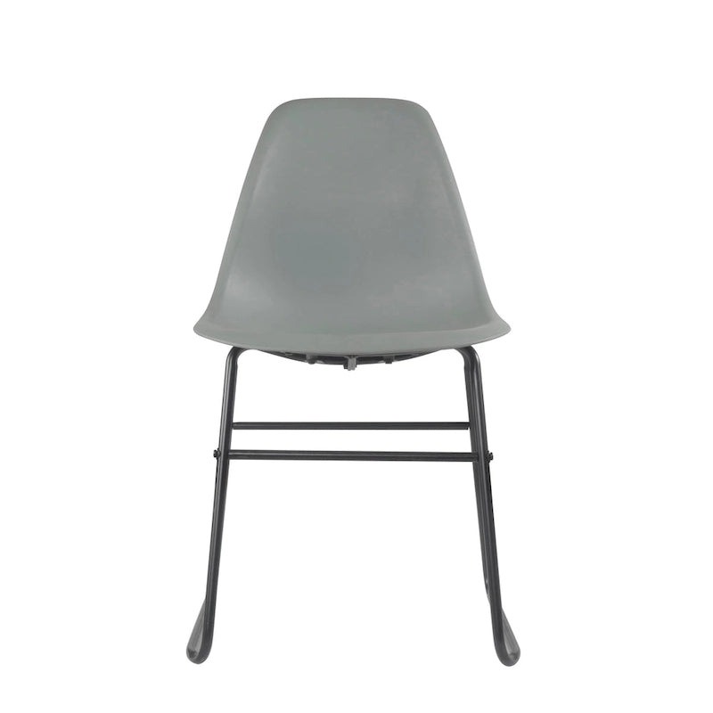 Moderne Esszimmerstühle ohne Armlehnen mit Eisenbeinen, 2er-Set