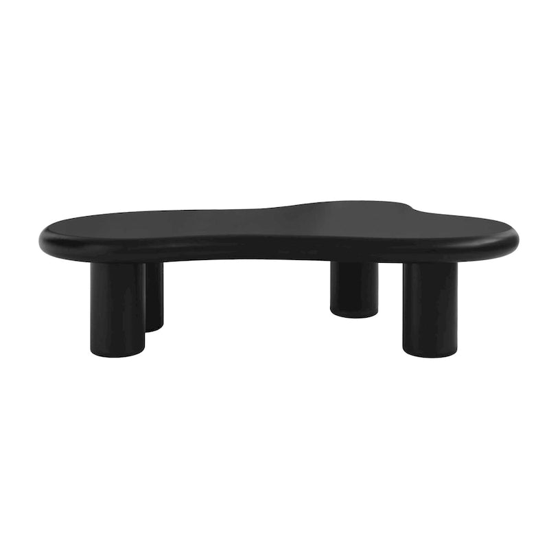 Unregelmäßig geformter, moderner Couchtisch mit 4 Beinen