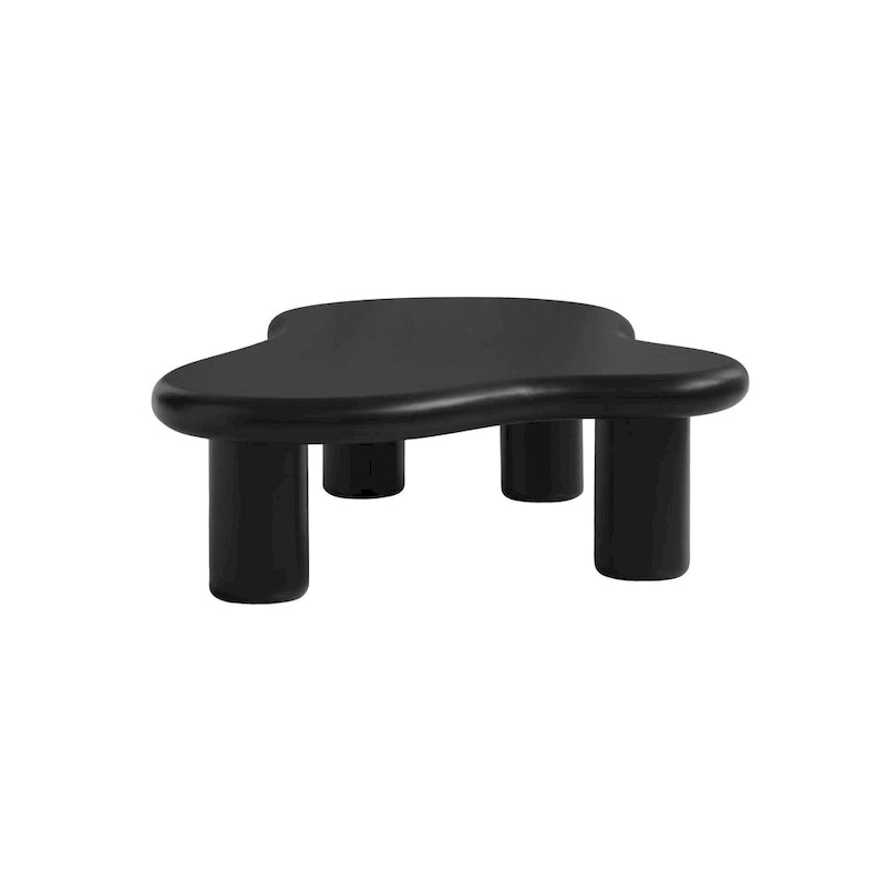 Unregelmäßig geformter, moderner Couchtisch mit 4 Beinen