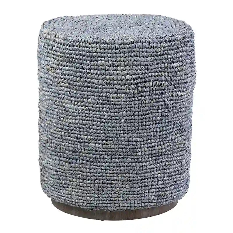 Handgewebter Akzenttisch aus Natur-Raffia