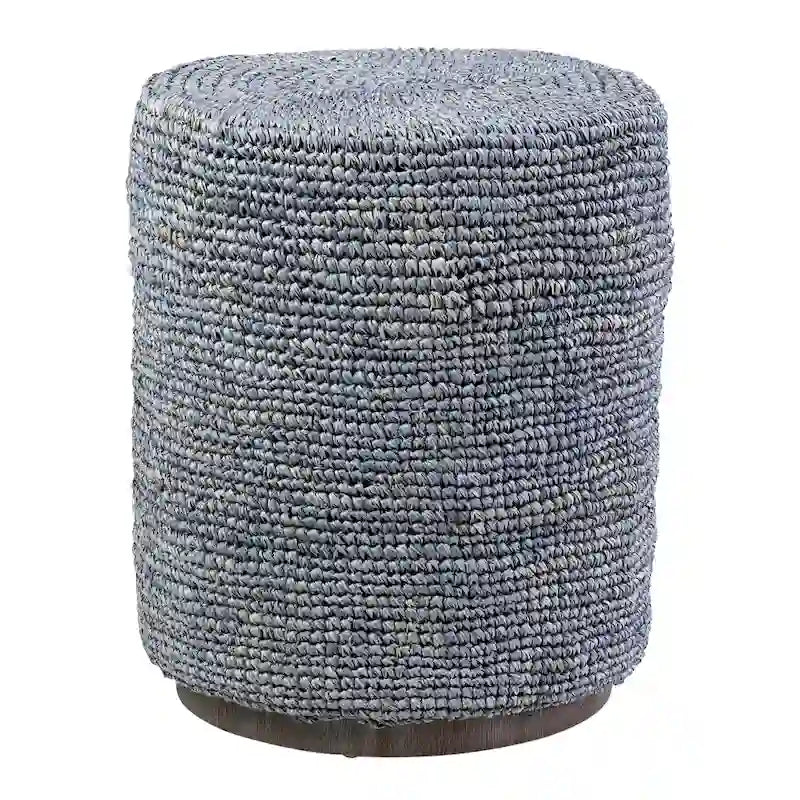 Handgewebter Akzenttisch aus Natur-Raffia