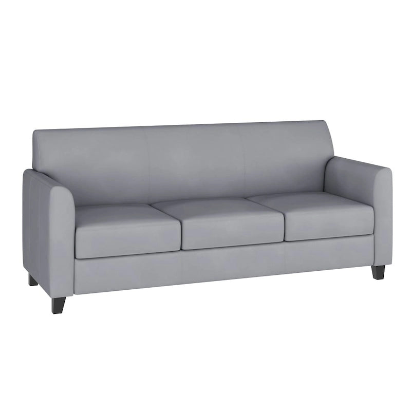 Sofa mit gerader Linienführung, Steppnähten und ausgestellten Armlehnen – 178 B x 74 T x 82 H cm
