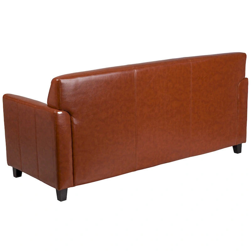 Sofa mit gerader Linienführung, Steppnähten und ausgestellten Armlehnen – 178 B x 74 T x 82 H cm