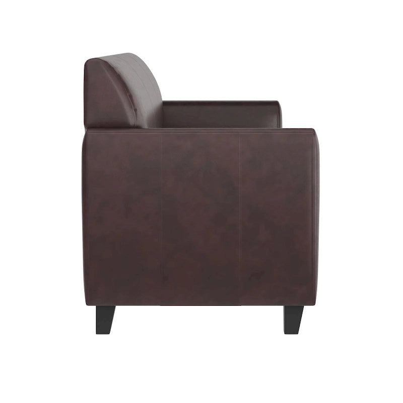Sofa mit gerader Linienführung, Steppnähten und ausgestellten Armlehnen – 178 B x 74 T x 82 H cm