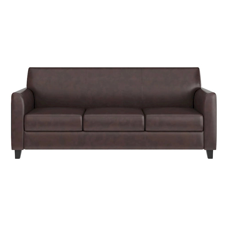 Sofa mit gerader Linienführung, Steppnähten und ausgestellten Armlehnen – 178 B x 74 T x 82 H cm
