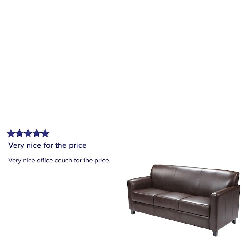 Sofa mit gerader Linienführung, Steppnähten und ausgestellten Armlehnen – 178 B x 74 T x 82 H cm