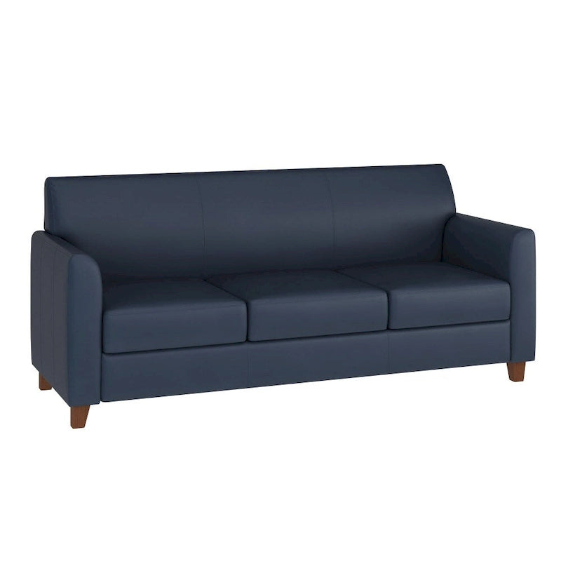 Sofa mit gerader Linienführung, Steppnähten und ausgestellten Armlehnen – 178 B x 74 T x 82 H cm