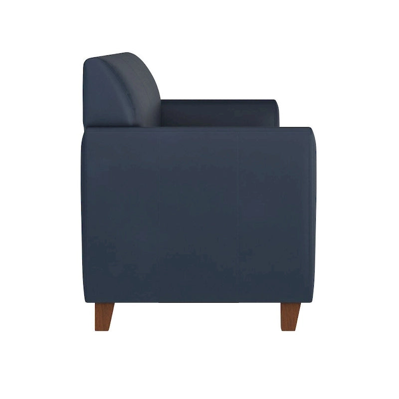 Sofa mit gerader Linienführung, Steppnähten und ausgestellten Armlehnen – 178 B x 74 T x 82 H cm